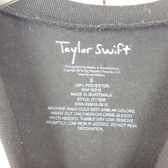 Taylor Swift Graphic 2014 Black Tank Top Small - Picture 2 of 7